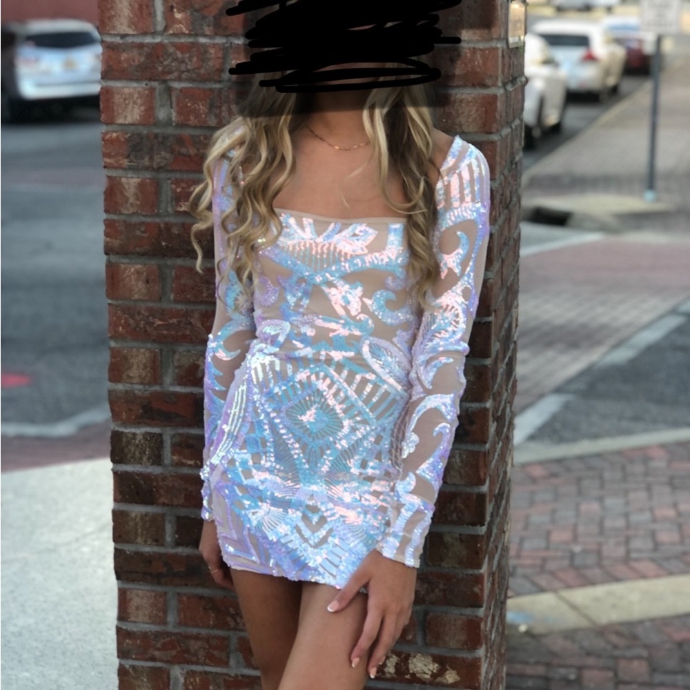 Iridescent formal dress. Excellent condition.